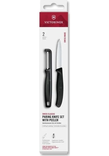 Victorinox 6.7113.21 Swiss Classic 2li Bıçak Ve Soyacak Set, Siyah Siyah