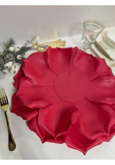 Eva Lateks Supla Amerikan Servis Kırmızı Gül Tasarım Kırmızı