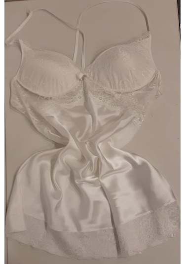 Duchesse 137 Çeyizlik Dantelli Saten 6'lı Set -ekru Ekru