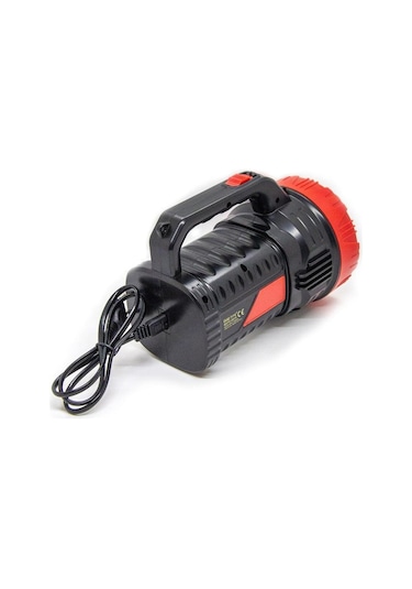 Gold Htc Ghtc-2415 Süper Parlak Led + Işıldaklı Şarjlı El Feneri Siyah