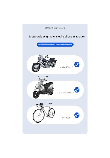 Apera Mt33 Tek El Kullanım Motosiklet Telefon Tutucu Siyah