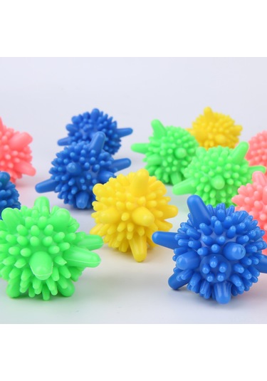 Konesam Abs Plastik Çamaşır Makinesi Temizleme Topları, Antistatik, Soğuk Su Etkili, Renk Geri Kazandırıcı, 10 Adet Paket Çok Renkli