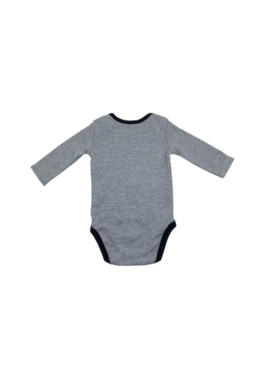 Fenerbahçe Lisanslı Kişiye Özel Kalpleri Fetheden Renkler Bebek Body Zıbın Hediyelik Ahşap Kutulu Gri