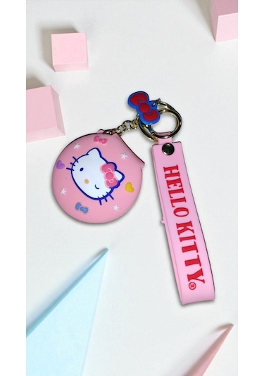 Hello Kitty Temalı Sevimli Aynalı Anahtarlık Ve Çanta Aksesuar