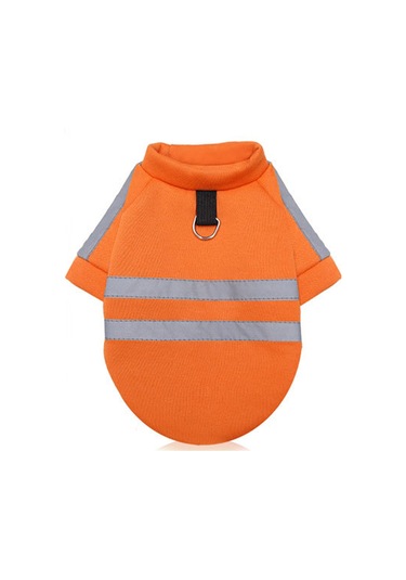 Geeksen Köpek İçin Traktörlü Reflektörlü Sweatshirt Turuncu - S