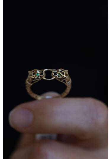 Yenigün Kuyumculuk 14 Ayar Altın Çift Kaplan Yüzük Yzk25667