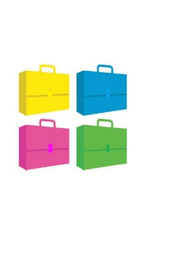 Noki Kutu Klasör Renkli Kulplu Çanta Pembe