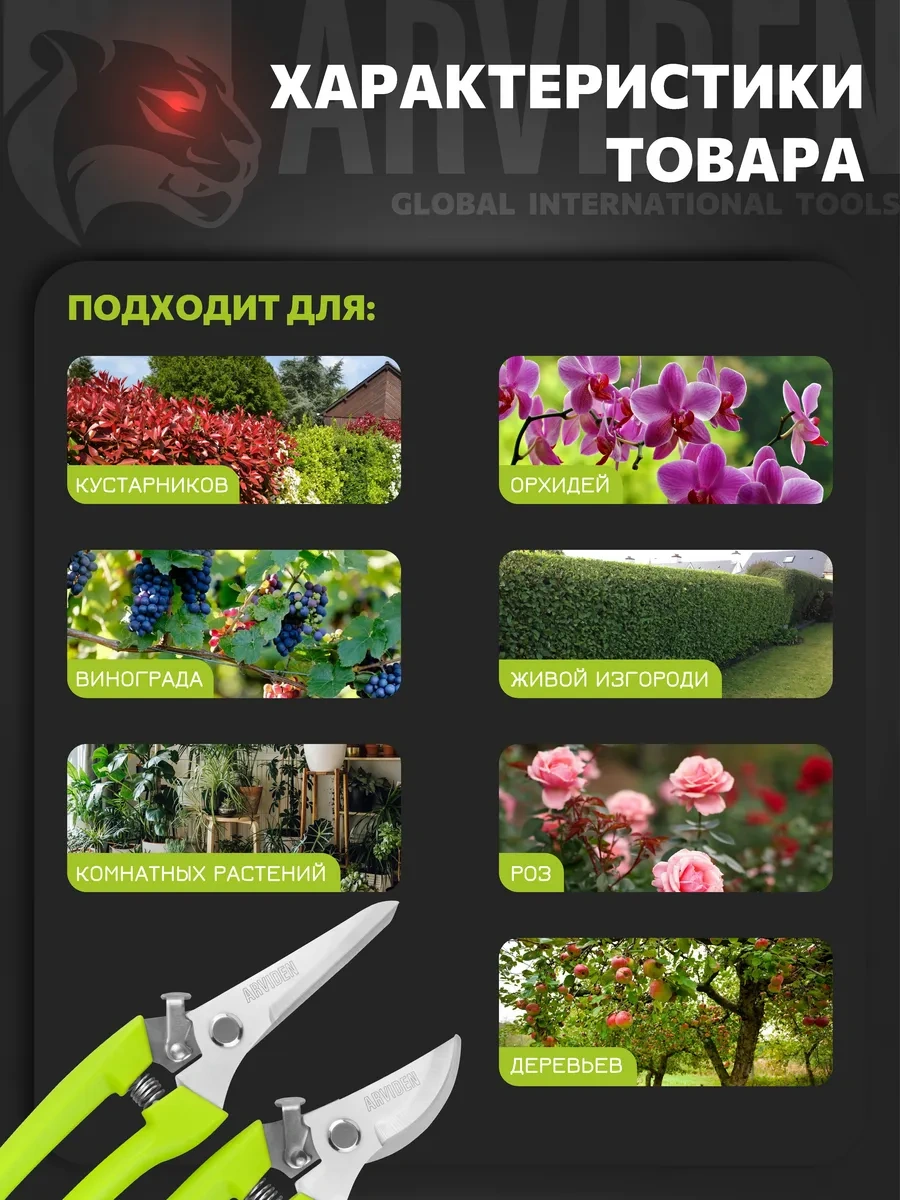 Arvıden Bahçe Ve Bahçe İçin Profesyonel Çelik Budama Makası 320984918