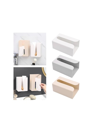 Gri Doku Kağıt Kağıt Yüz Saklama Kutusu Tuvalet Kağıdı Dağıtıcı Banyo Raf Rafı Mutfak El Yatak Odası Banyo Ofis