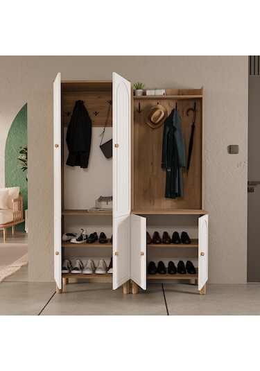 Set 5084-5072 Rapsody 6 Kapaklı Membran 9 Askılı Bohem Portmant