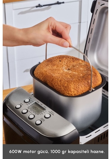 Karaca Bake Compact 19 in 1 Çok Fonksiyonlu Reçel - Yoğurt - Hamur Yoğurma ve Ekmek Yapma Makinesi