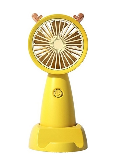 Usb Mini El Fanı Açık Mini Masaüstü Ofis Dilsiz Şarj Taşınabilir El Fanı Sarı 0290 Renkli
