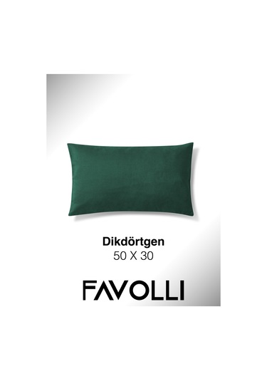 Br Favolli Kadife Dokulu Deniz Yeşili Kırlent Kılıfı Dream Serisi Punch Için Uygun Gizli Fermuar Deniz Yeşili