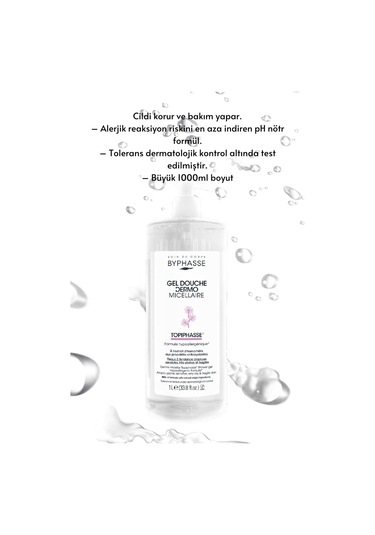 Byphasse Dermo Micellar Topiphasse Atopik Hassas Ve Çok Kuru Ciltler İçin Misel Duş Jeli 1 L