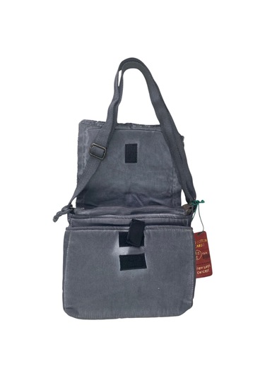 Vintage Küçük Salaş Unisex Günlük Çapraz Postacı Çantası S Boy 26x20cm GRİ