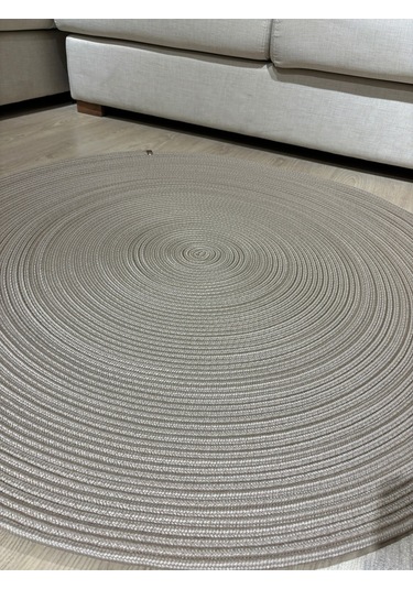Jüt Yuvarlak Hasır Görünümlü Klasik Halı Kilim Taş