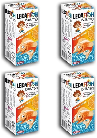 Ledapharma Ledafish Balık Yağı 4'Lü Paket Portakal Aromalı 150 Ml