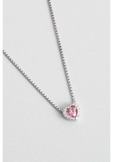 So Chic Aşk Rüyası 18 Ayar Beyaz Altın Kaplama 45 Cm Gümüş Minimal Kolye Beyaz