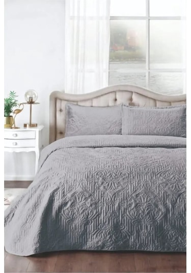 Özdilek Flair Gri Çift Kişilik Yatak Örtüsü