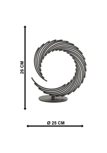 Begüsa Bakü Metal Aksesuar Biblo 25 Cm Siyah