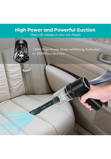 Amigaelegant El Tipi Araba Süpürgesi 120w Güçlü Emiş