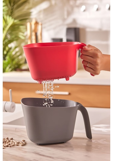 Karaca Nell Gray Red 2li Süzgeç