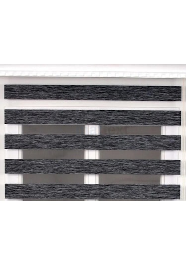 Antrasit Bambu Zebra Perde Antrasit