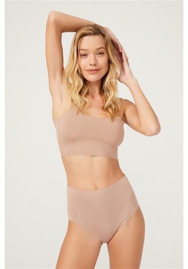 Yüksek Bel Basic Lazer Kesim Bikini Külot 3'lü Paket - 6 çok Renkli