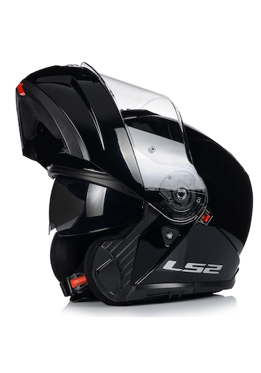 Ls2 Strobe 2 Siyah Çene Açılır Motosiklet Kaskı Siyah