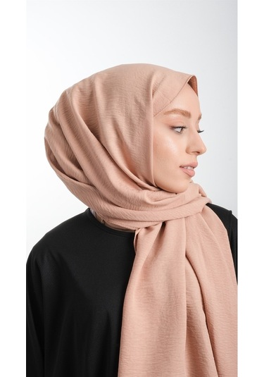 Hürrem Bone 202105_14 Pamuk Düz Klasik Caz Şal Kahverengi