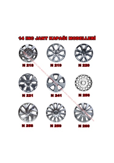 Rıms Toyota Verso Uyumlu 14 Inc Jant Kapağı Takımı Logolu