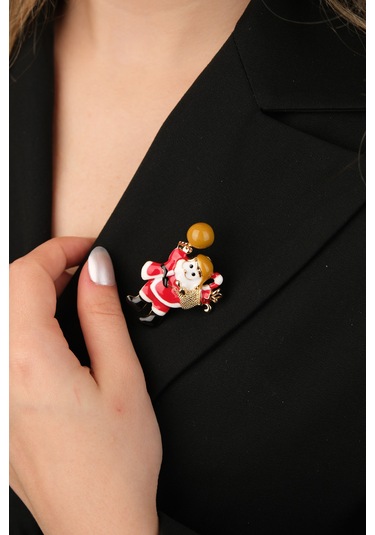 Çildan Womens Yılbaşı Koleksiyonu Noel Baba Broş