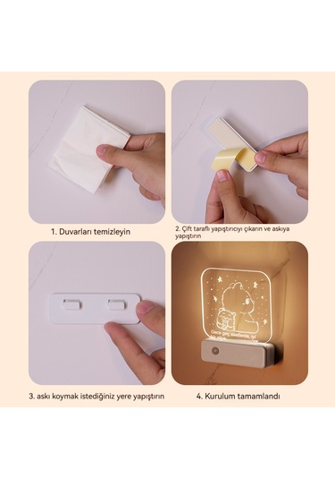 Lıcorıce Çift Kullanımlı Akıllı İndüksiyon Gece Lambası-kedi Sıcak Renkler Diğer