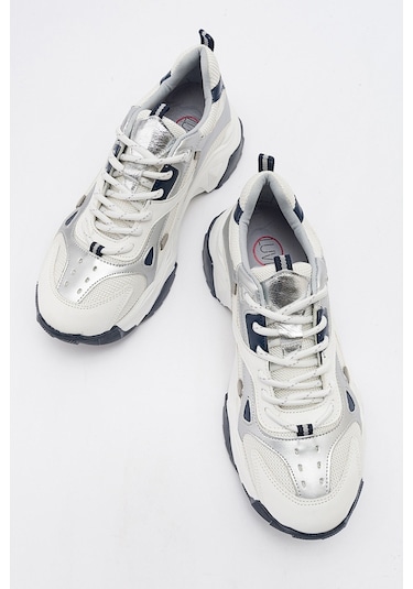 Luvishoes Lecce Beyaz-laci Kadın Spor Ayakkabı Beyaz - Lacivert