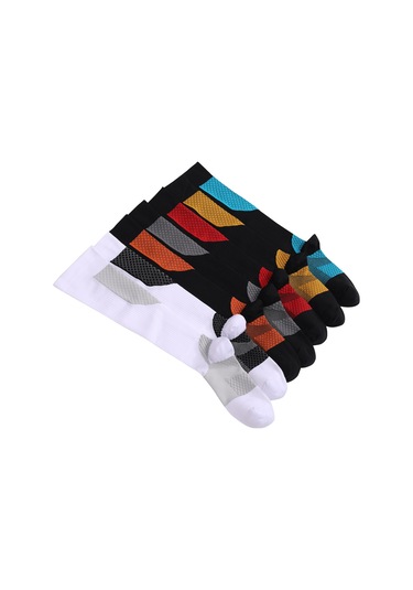 Youmex Spor Kompresyon Çorapları: Topuk Ve Arka Desteği, Nefesli Kumaş, Çok Renk Seçeneği, Unisex, 1 Çift Y-09 Turuncu