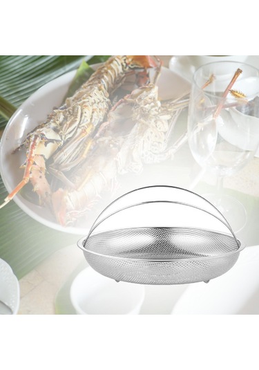 Suntek Paslanmaz Çelik İnce Delikli Pirinç Yıkama Makinesi Buharda Pişirme Sepeti İç Kol L Çok Renkli