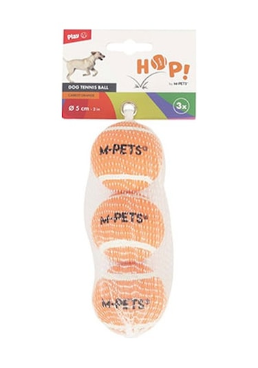 M-pets Hop Tenis Topu Köpek Oyuncağı Turuncu 3lü 5 Cm 244-50054.01