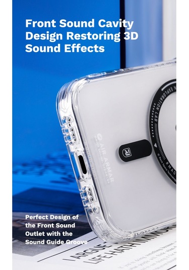 Rock Space İphone Uyumlu 15 Kılıf Magsafe Inshare Serisi Buzlu Şeffaf