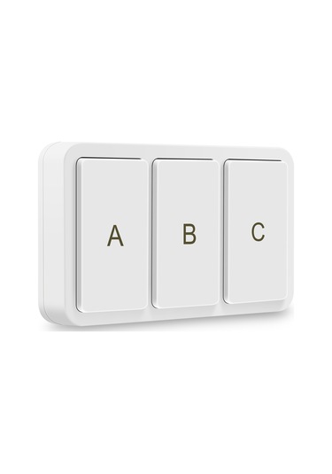 Maiyame Zigbee Akıllı Kablosuz Anahtar 3 Yollu, Tuya Uygulaması İle Kontrol, Tıklama/çift Tıklama/uzun Basma Fonksiyonları, Akıllı Senaryo Oluşturma