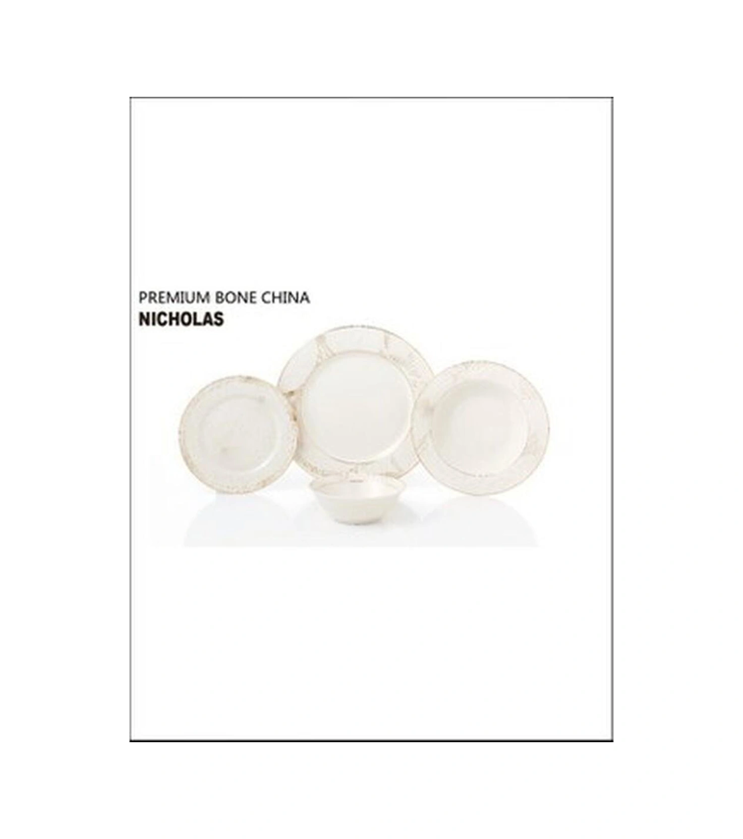 Pierre Cardin 60 Parça 12 Kişilik Yemek Takımı Nicholas Süt Beyazı