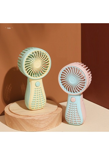 Li-ion Pil İle Mini El Tipi Vantilatörler, Kişisel Vantilatör Pembe+mavi