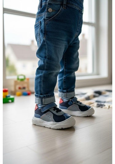 Tuğba Ortopedi 113 Bebek Deri Sneaker Mavi