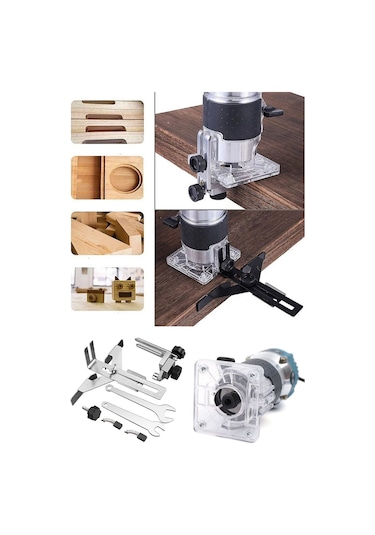 Staxx S35MFS 3500 W 6 MM Mini Freze Formika Traşlama Makinesi + 12 Uç