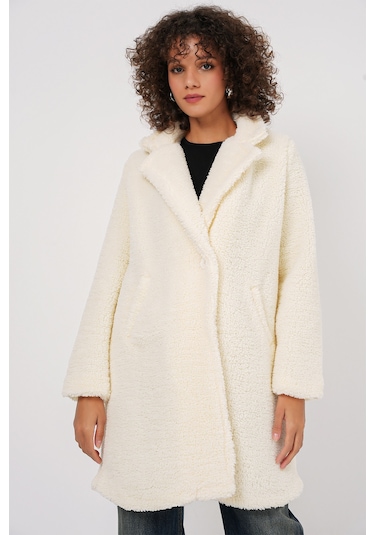 Bigdart 9148 Oversize Peluş Kaban - Ekru