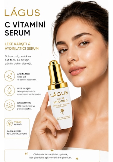 Lágus Leke Karşıtı ve Aydınlatıcı Vitamin C Serum 30 ML