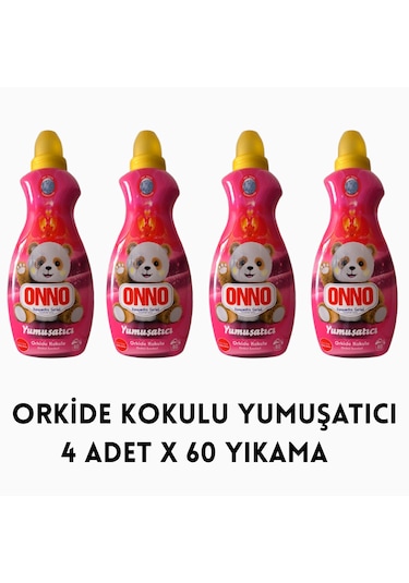 Onno Orkide Kokulu Çamaşır Yumuşatıcı 4 Adet X 60 Yıkama 4'lü Set