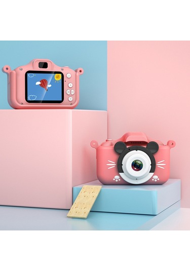 Yeni X6s Yüksek Çözünürlüklü Ön Ve Arka Çift Kamera Mickey Mouse Çizgi Film Çocuk Kamerası Dijital Video Kamera Erkek Ve Kız Oyuncakları Kamera + Mick