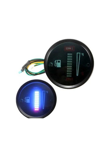 Pazly Otomobil Ve Motosiklet Modifiye Yakıt Ölçer Led Göstergeli K12574