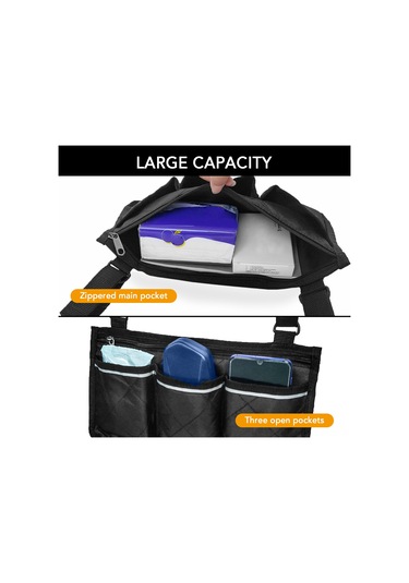 Yuntech01 Tekerlekli Sandalye Yan Çantası, Sağlık Aletleri İçin Askılı Depolama, Polyester Malzeme, Mor Renk Mor