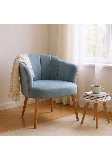 Papatya Berjer - Modern Tekli Koltuk - Babyface Kumaş - Gri